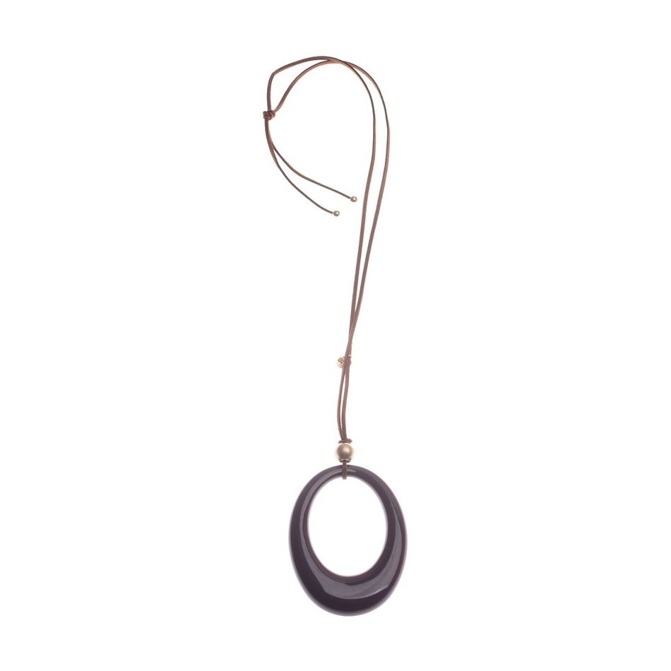 LONG NECKLACE PENDANT RESIN RING