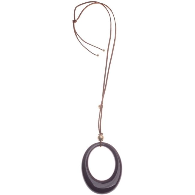 LONG NECKLACE PENDANT RESIN RING