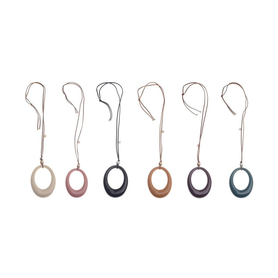 LONG NECKLACE PENDANT RESIN RING