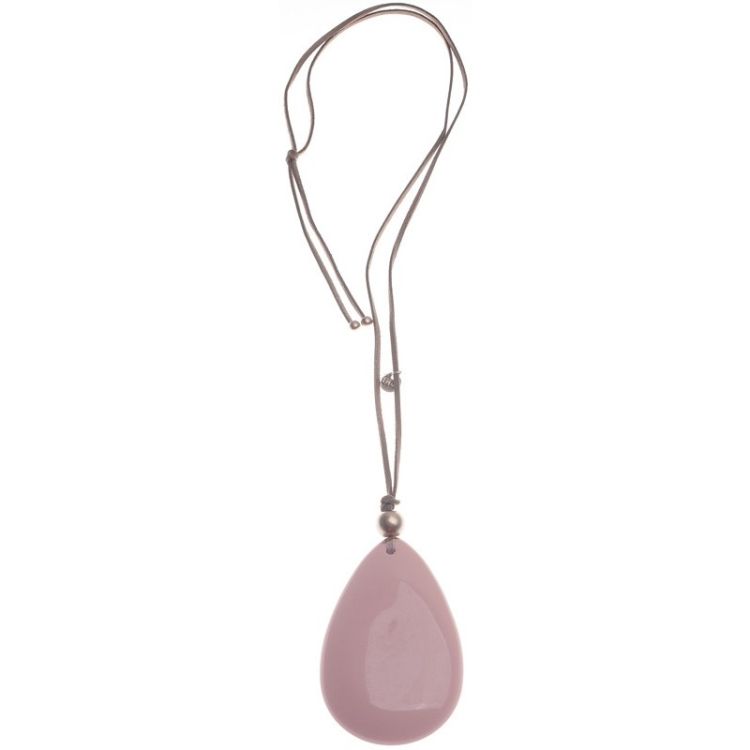 COLLAR LARGO COLGANTE GOTA RESINA