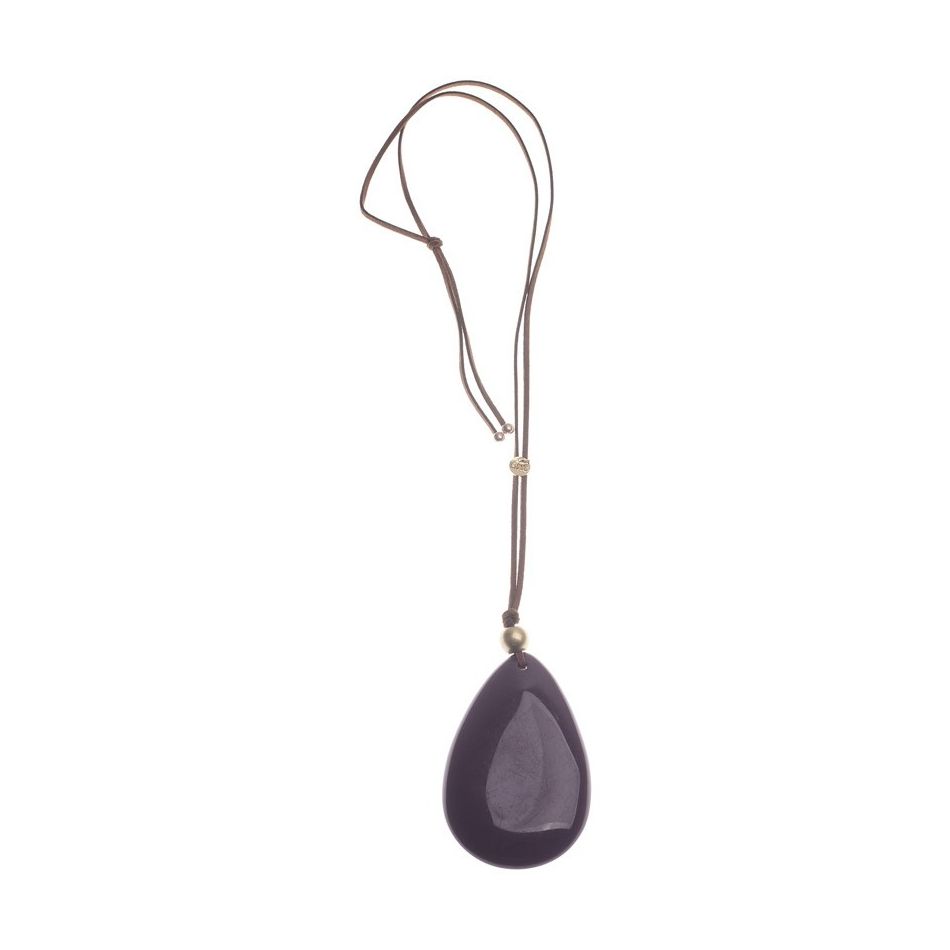 LONG RESIN DROP PENDANT NECKLACE