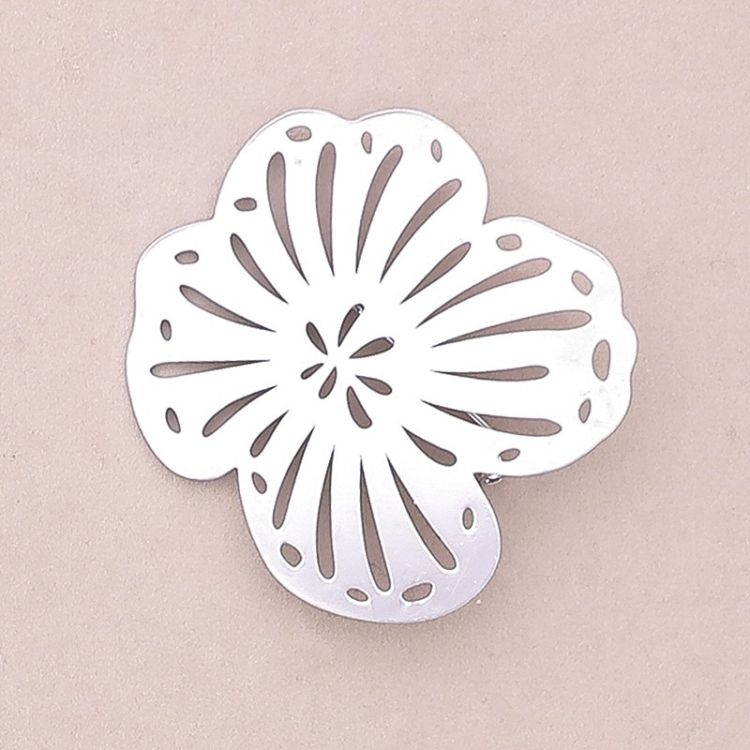 BROCHE FLOR CALADA METAL