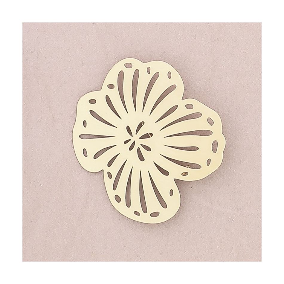 BROCHE FLOR CALADA METAL