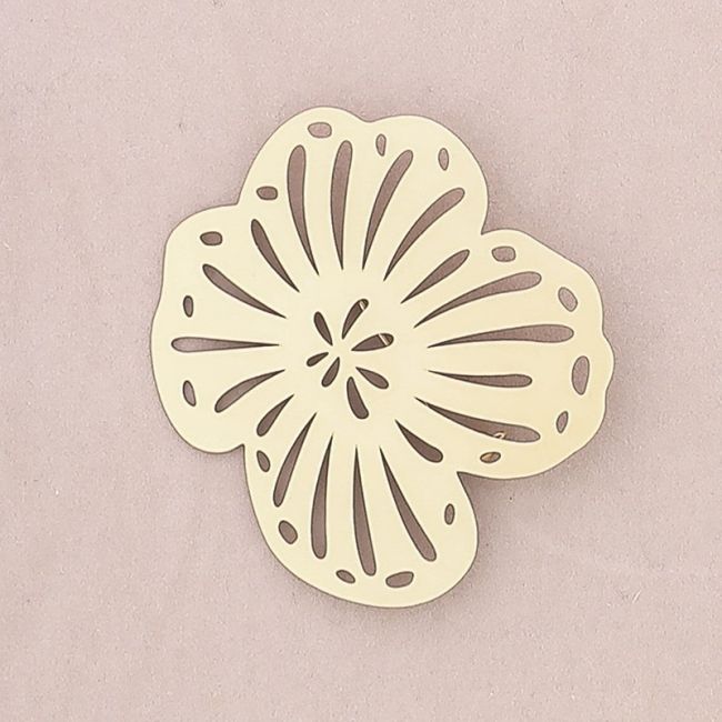 BROCHE FLOR CALADA METAL