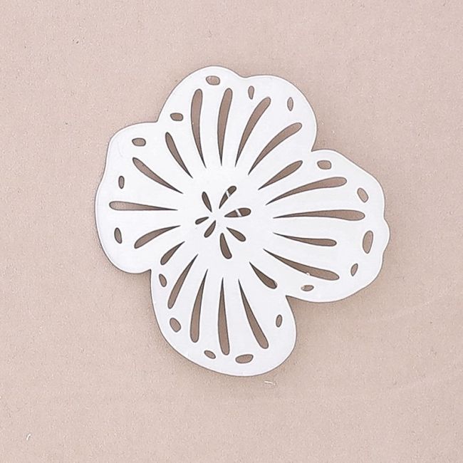 BROCHE FLOR CALADA METAL