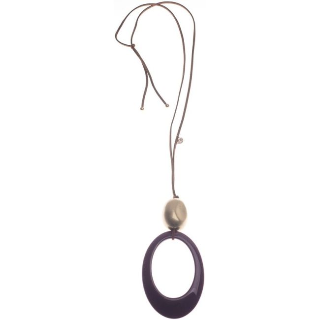 COLLAR LARGO COLGANTE RESINA