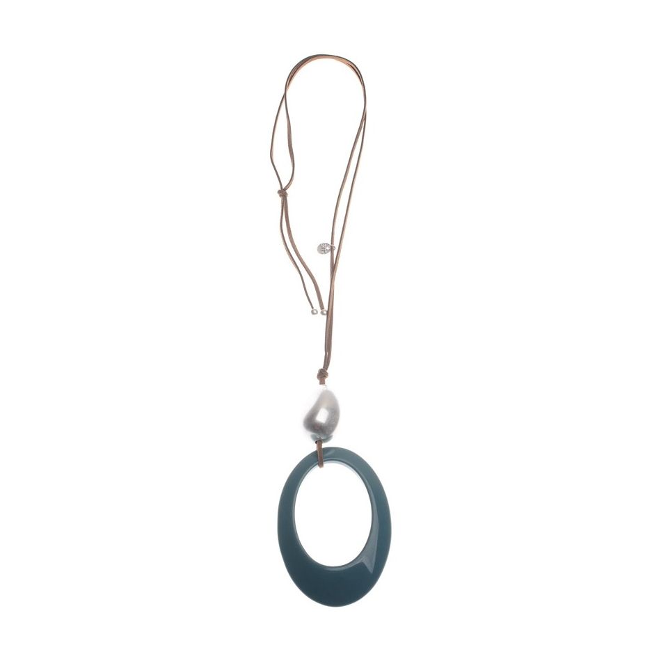 COLLAR LARGO COLGANTE RESINA