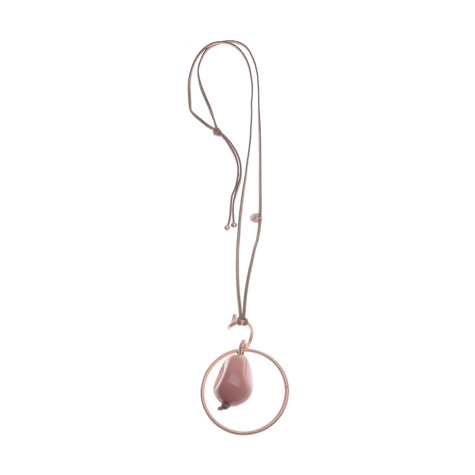 COLLAR LARGO COLGANTE METAL RESINA