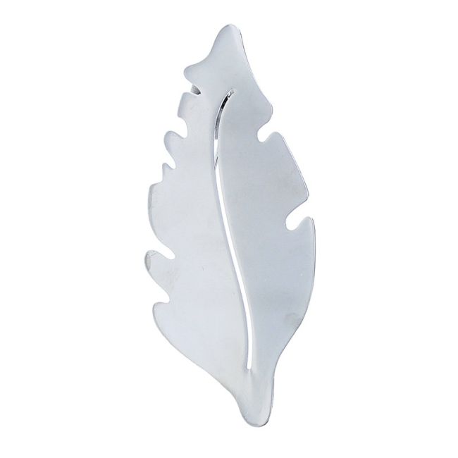 BROCHE HOJA METAL