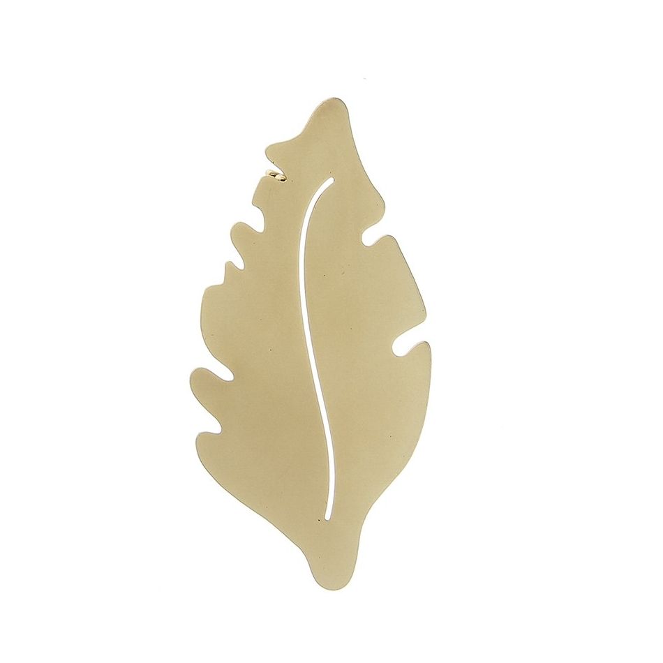 METAL LEAF BROOCH