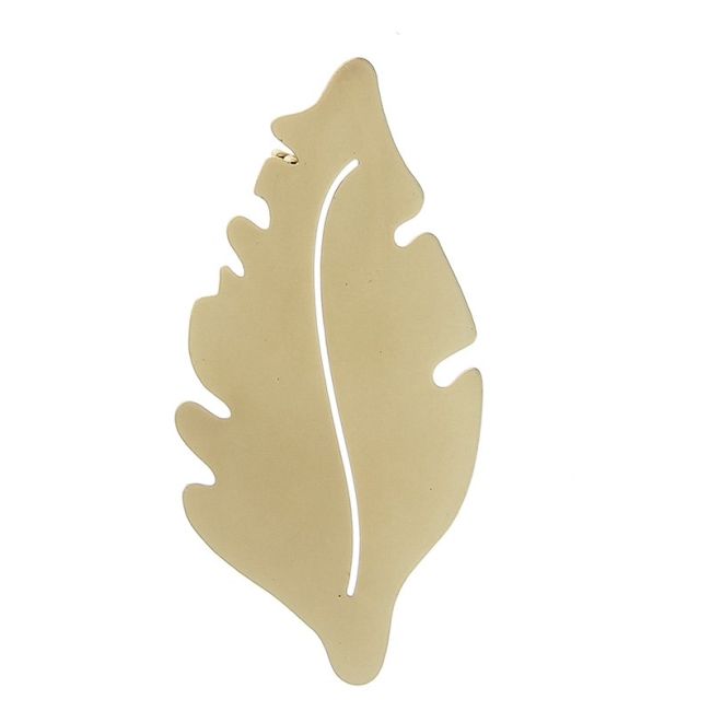 BROCHE HOJA METAL