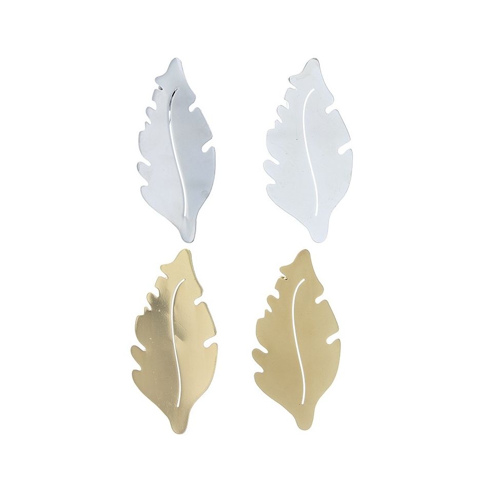 METAL LEAF BROOCH