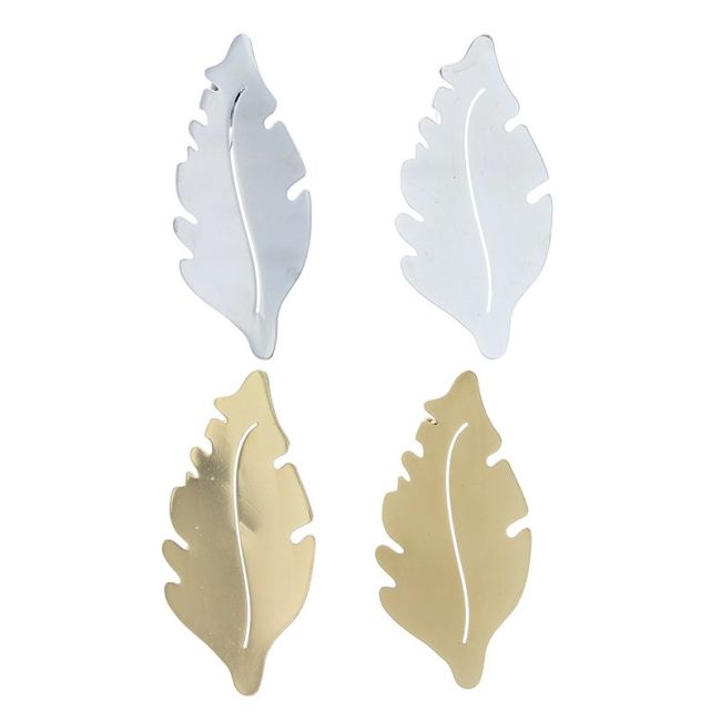 BROCHE HOJA METAL