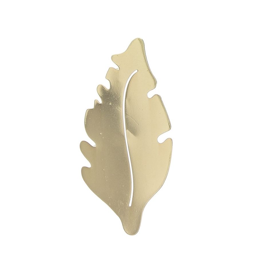 METAL LEAF BROOCH