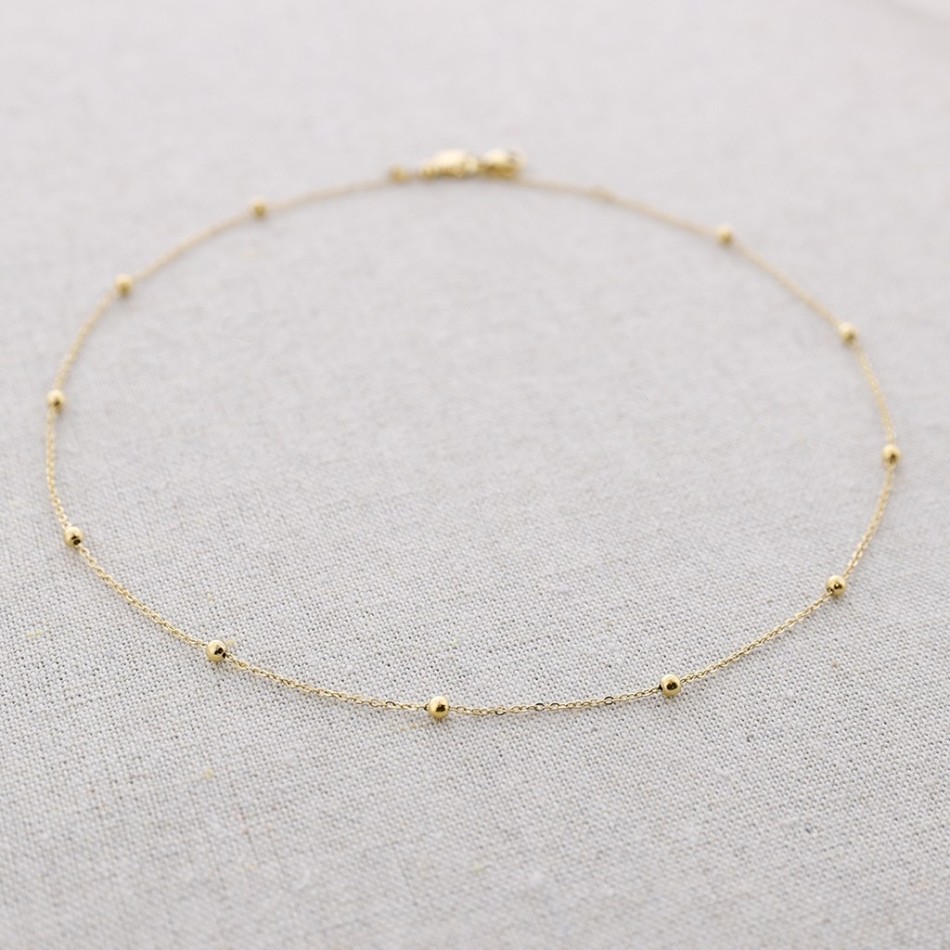STEEL BALL CHAIN SHORT NECKLACE