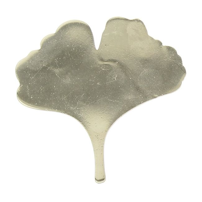 METAL GINKGO LEAF BROOCH
