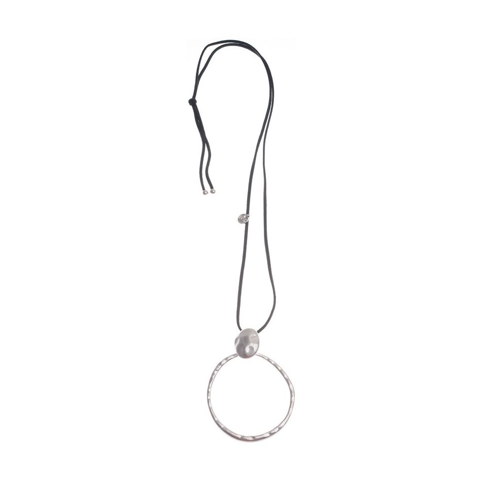 COLLAR LARGO COLGANTE ANILLA METAL