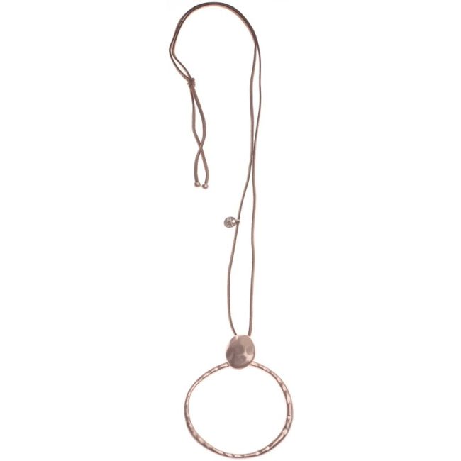 COLLAR LARGO COLGANTE ANILLA METAL