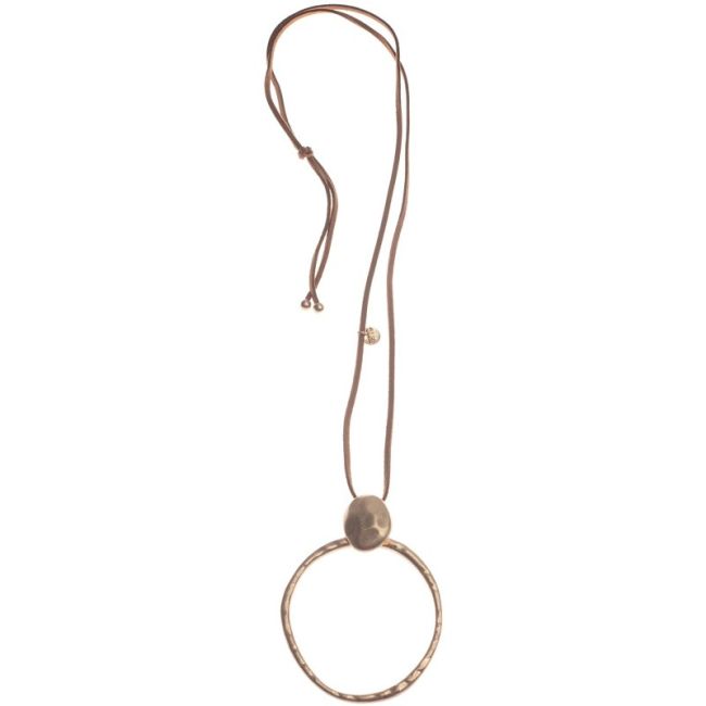 COLLAR LARGO COLGANTE ANILLA METAL