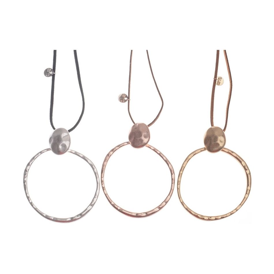 COLLAR LARGO COLGANTE ANILLA METAL