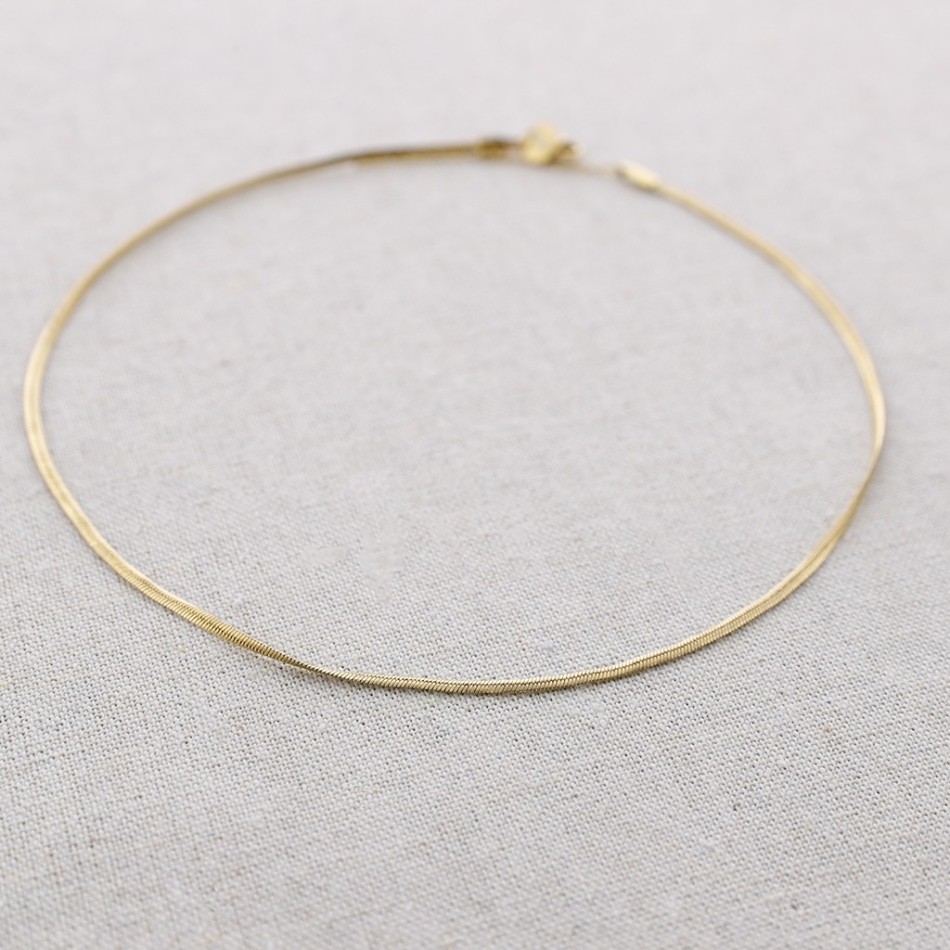 STEEL CHAIN SHORT NECKLACE