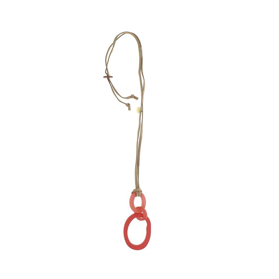 LONG RESIN LINK PENDANT NECKLACE