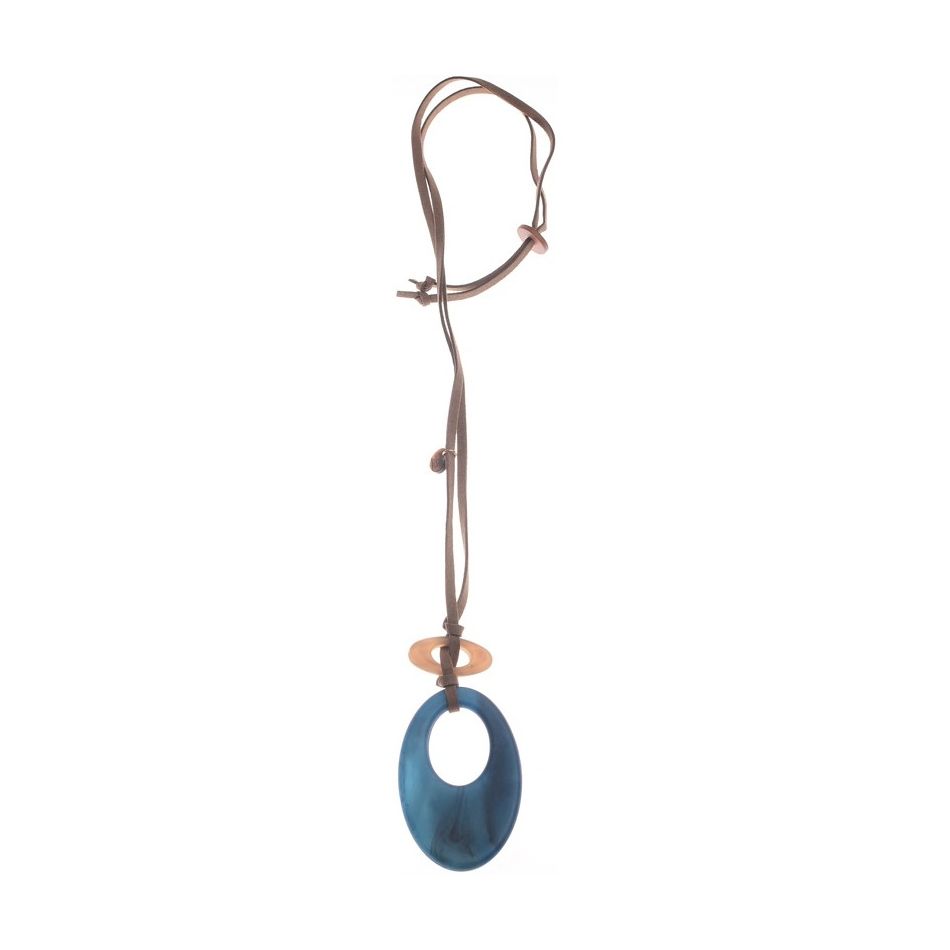 LONG RESIN PENDANT NECKLACE