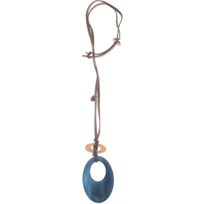 LONG RESIN PENDANT NECKLACE