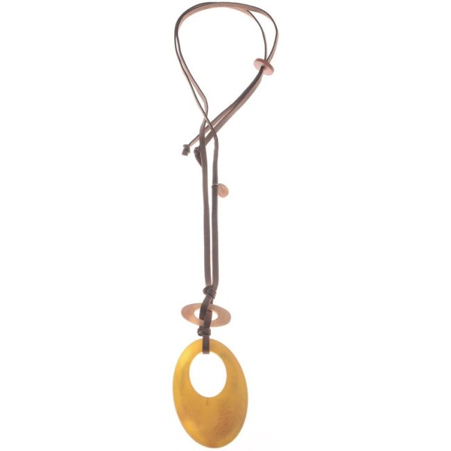 COLLAR LARGO COLGANTE RESINA