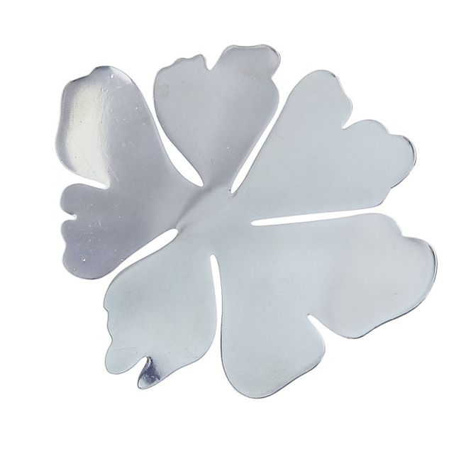 METAL FLOWER BROOCH