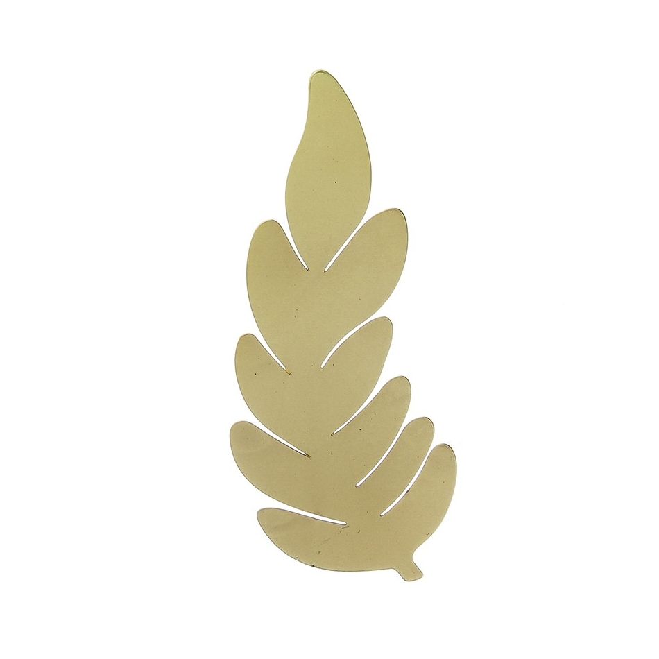 METAL LEAF BROOCH