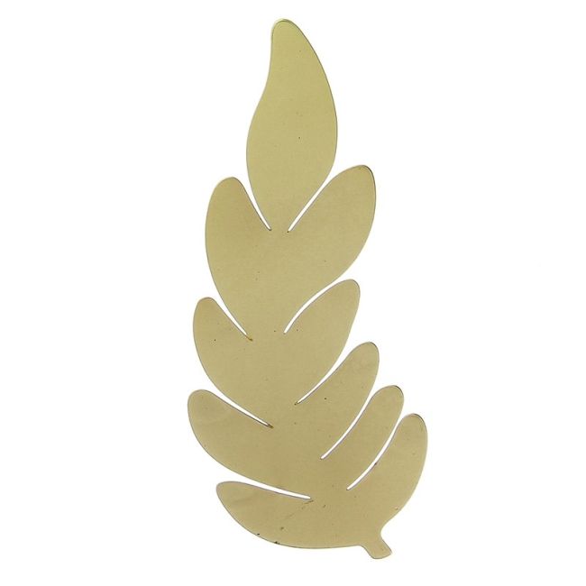 METAL LEAF BROOCH