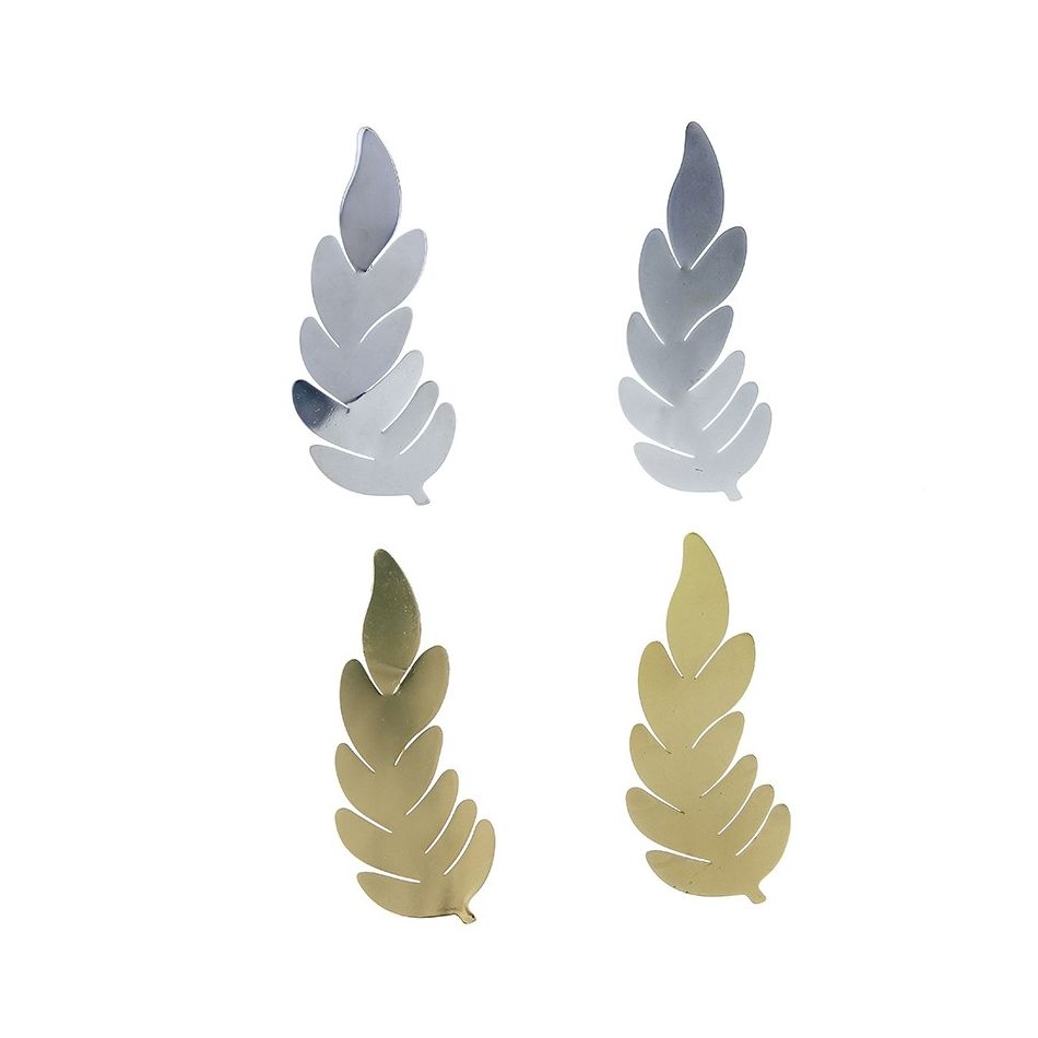 BROCHE HOJA METAL