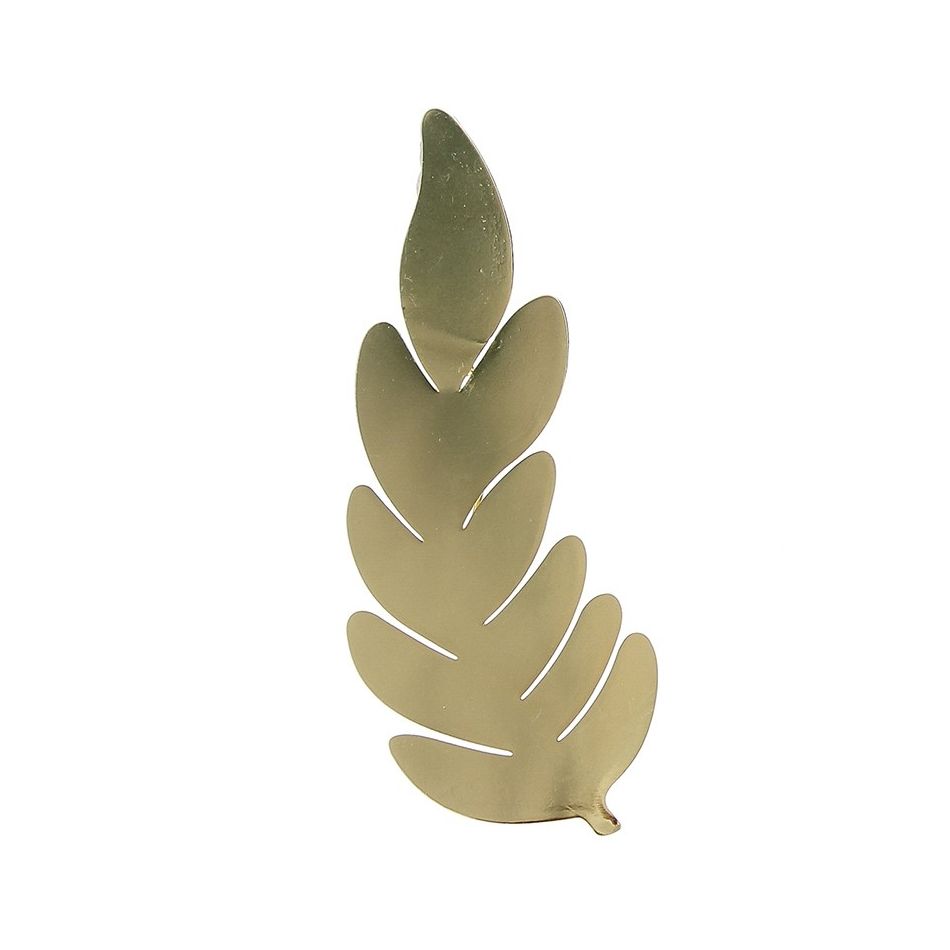 BROCHE HOJA METAL