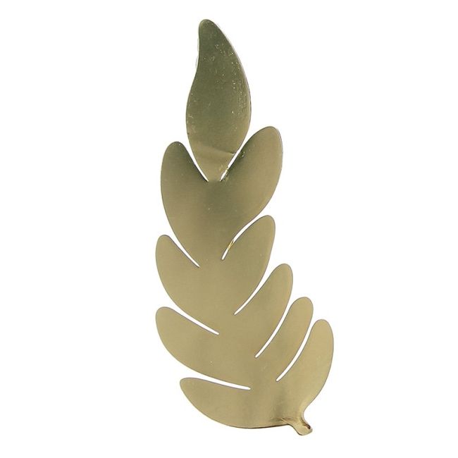 BROCHE HOJA METAL