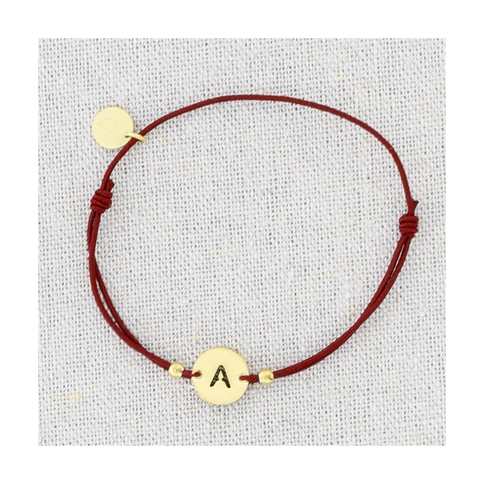 PULSERA ELÁSTICA ACERO LETRA A