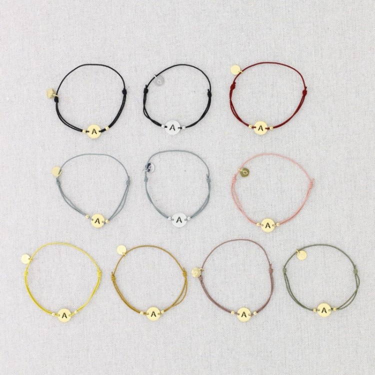 PULSERA ELÁSTICA ACERO LETRA A 2