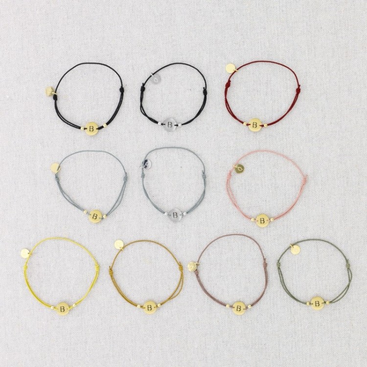 PULSERA ELÁSTICA ACERO LETRA B 2
