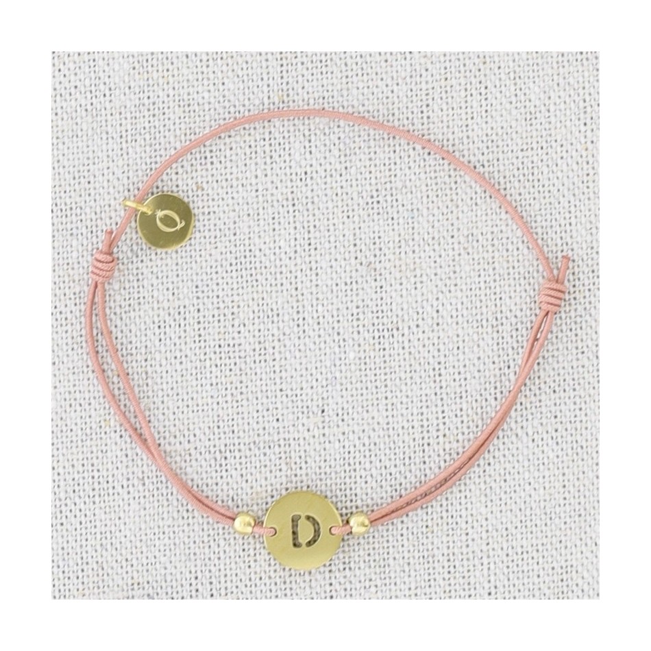 ELASTIC STEEL LETTER D BRACELET