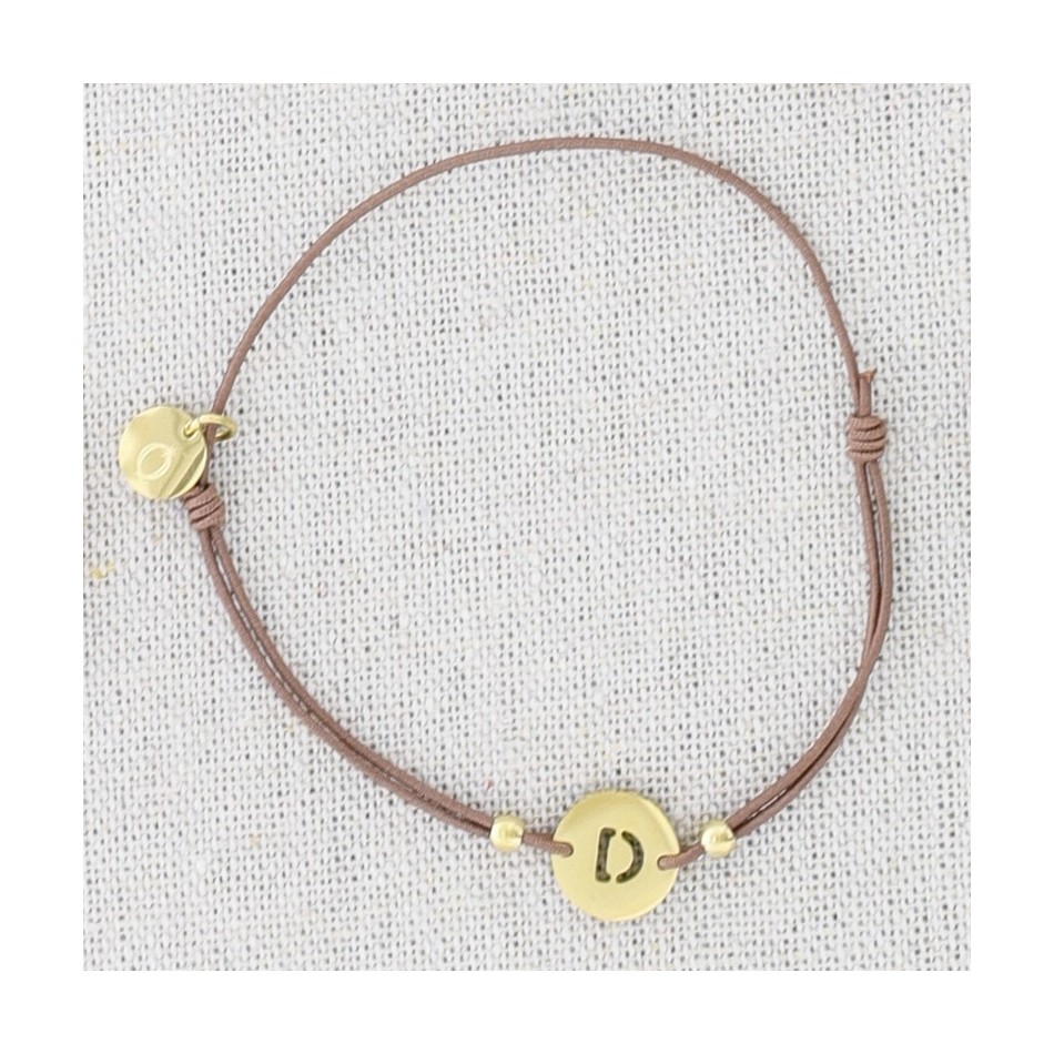 ELASTIC STEEL LETTER D BRACELET