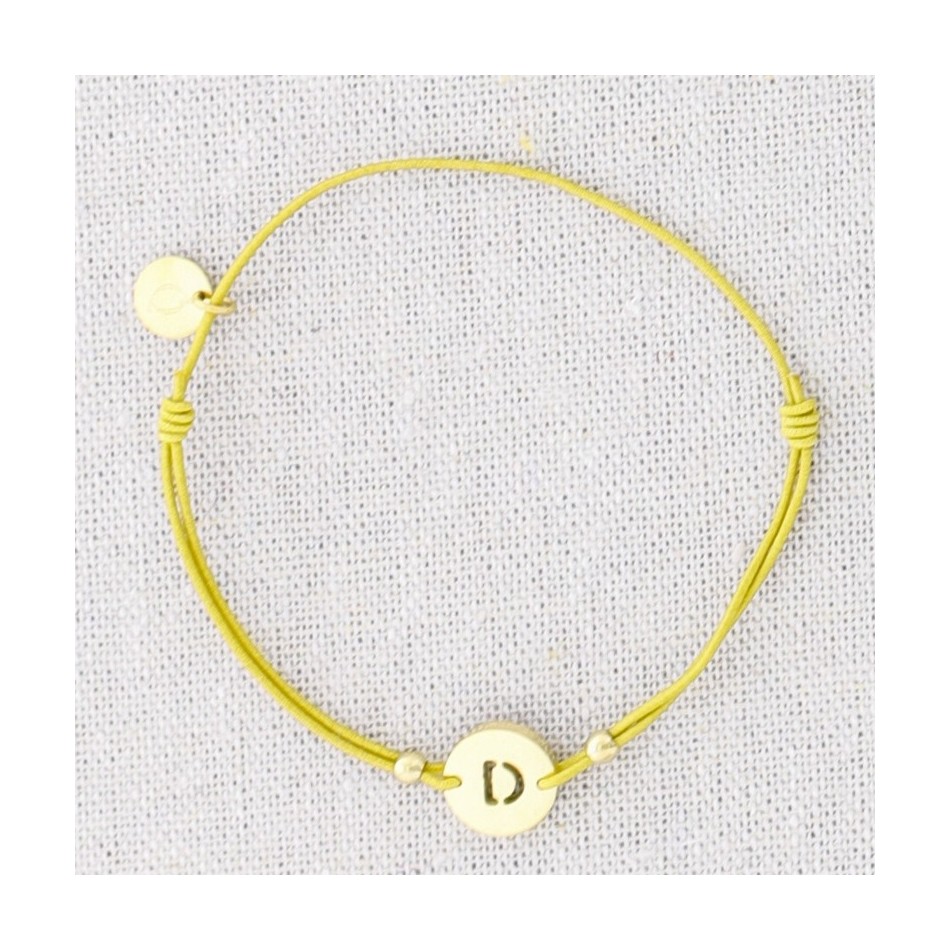 ELASTIC STEEL LETTER D BRACELET