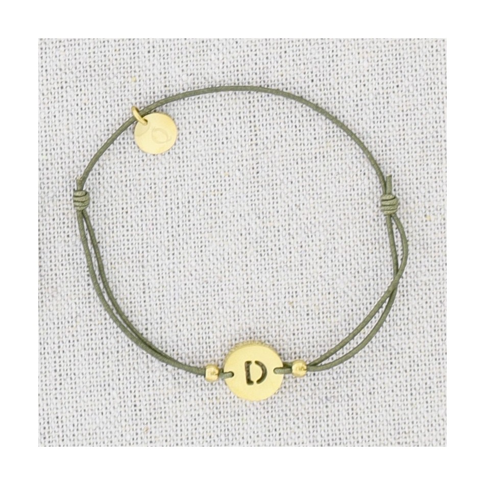 ELASTIC STEEL LETTER D BRACELET