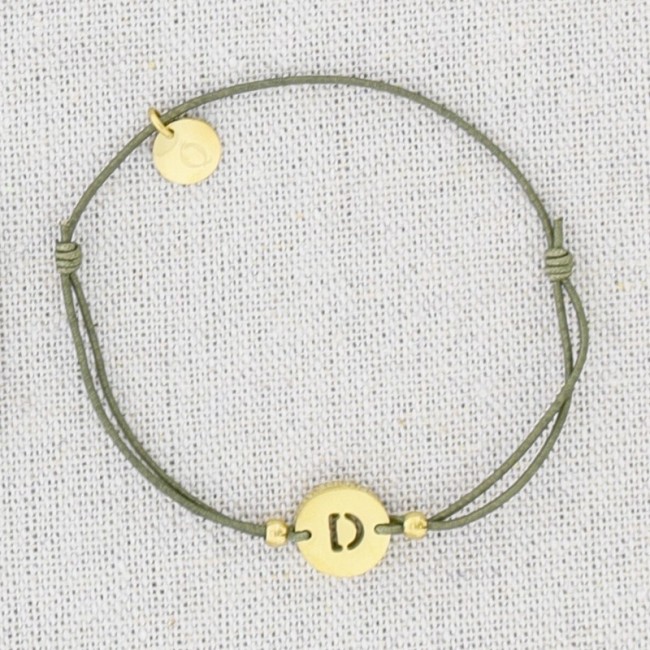 ELASTIC STEEL LETTER D BRACELET