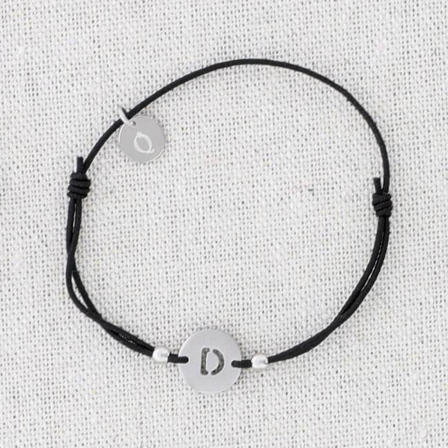 ELASTIC STEEL LETTER D BRACELET