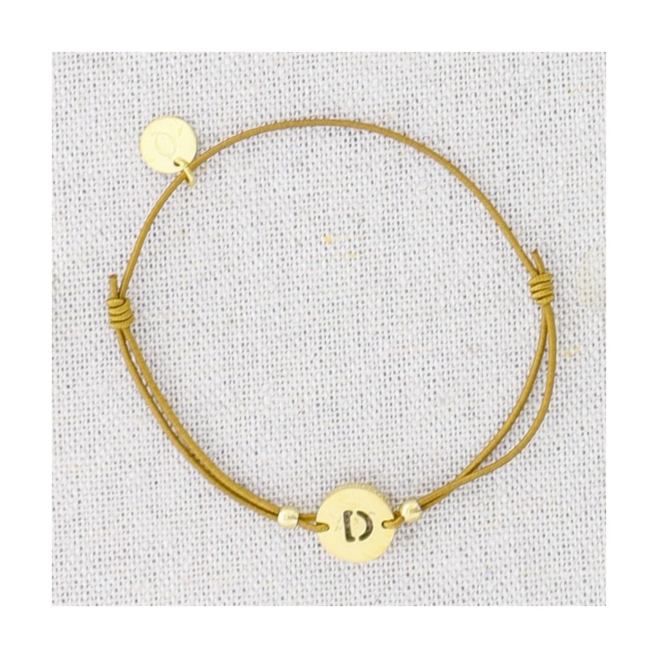 ELASTIC STEEL LETTER D BRACELET
