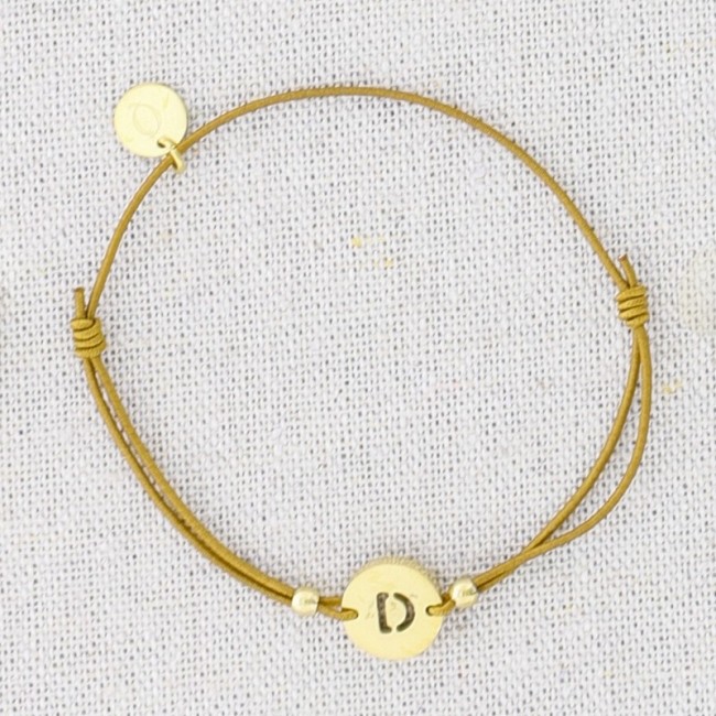 ELASTIC STEEL LETTER D BRACELET