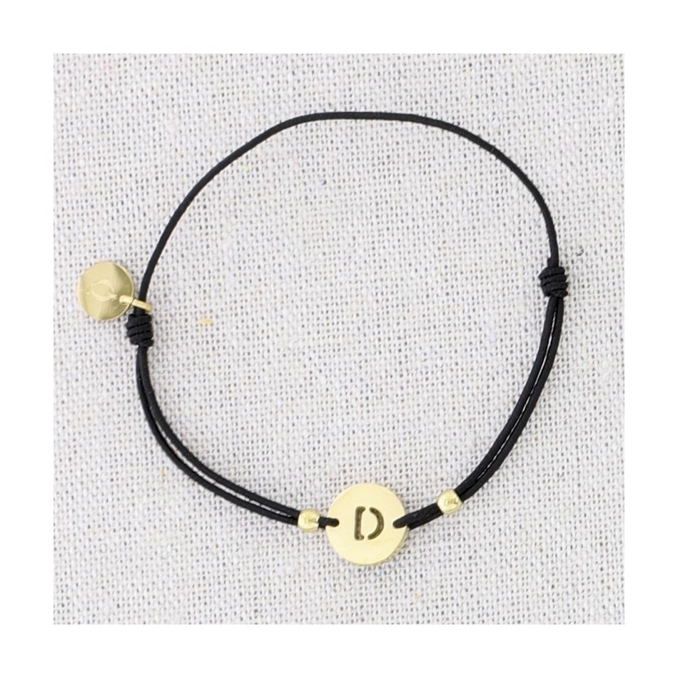 ELASTIC STEEL LETTER D BRACELET