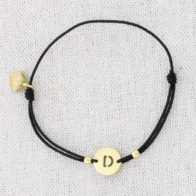 ELASTIC STEEL LETTER D BRACELET