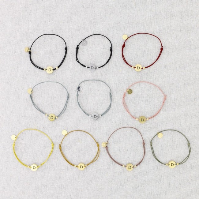 ELASTIC STEEL LETTER D BRACELET