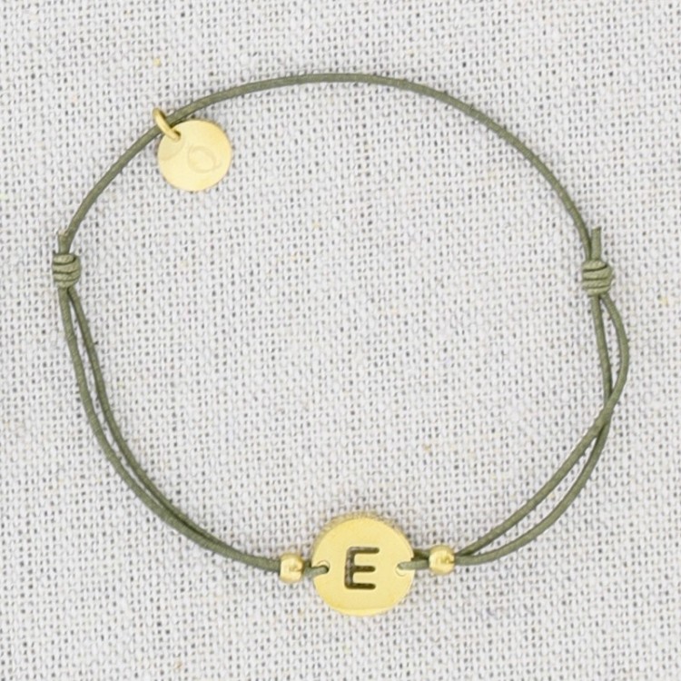 PULSERA ELÁSTICA ACERO LETRA E 2